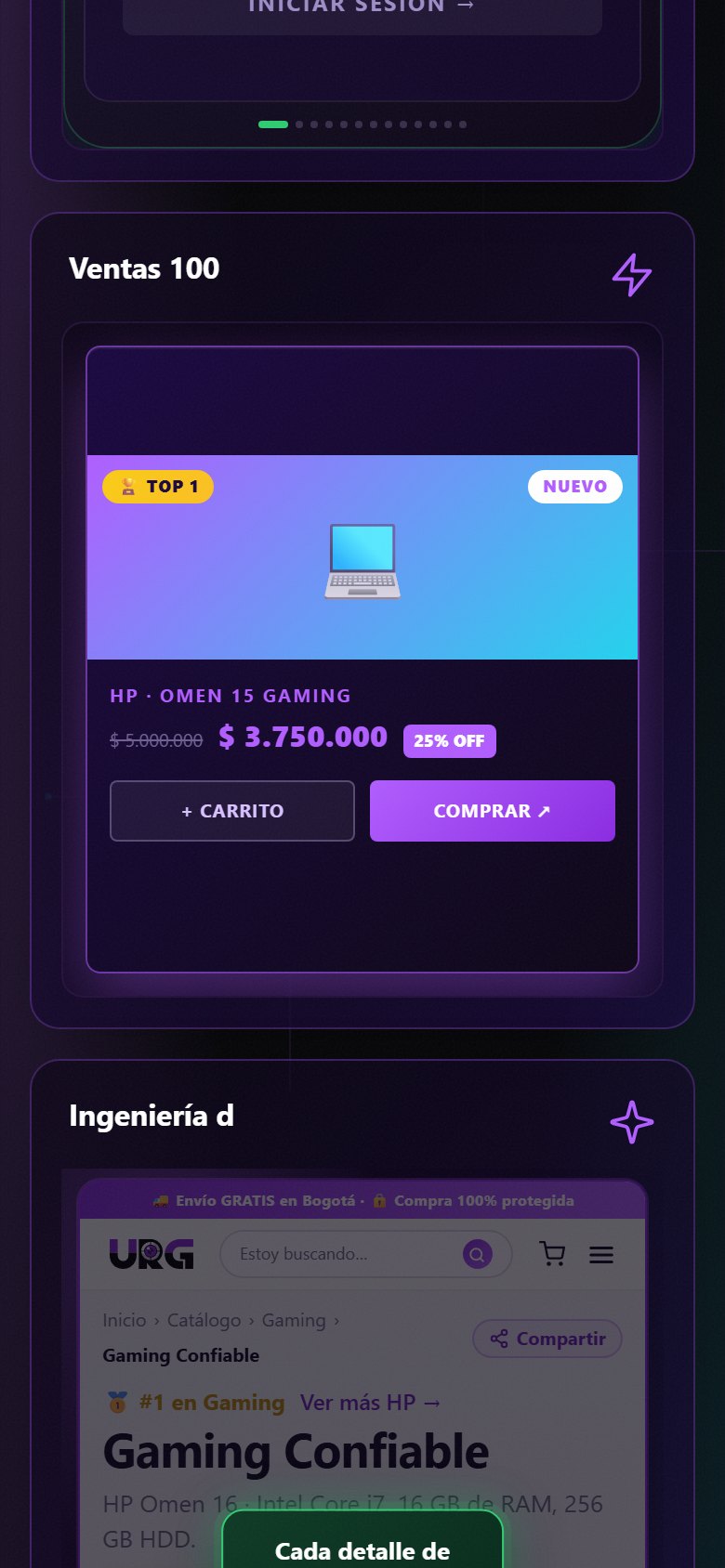 The grid of eight animated demos walks through a complete digital business, from the order to the payment to the dashboard's own protection.
