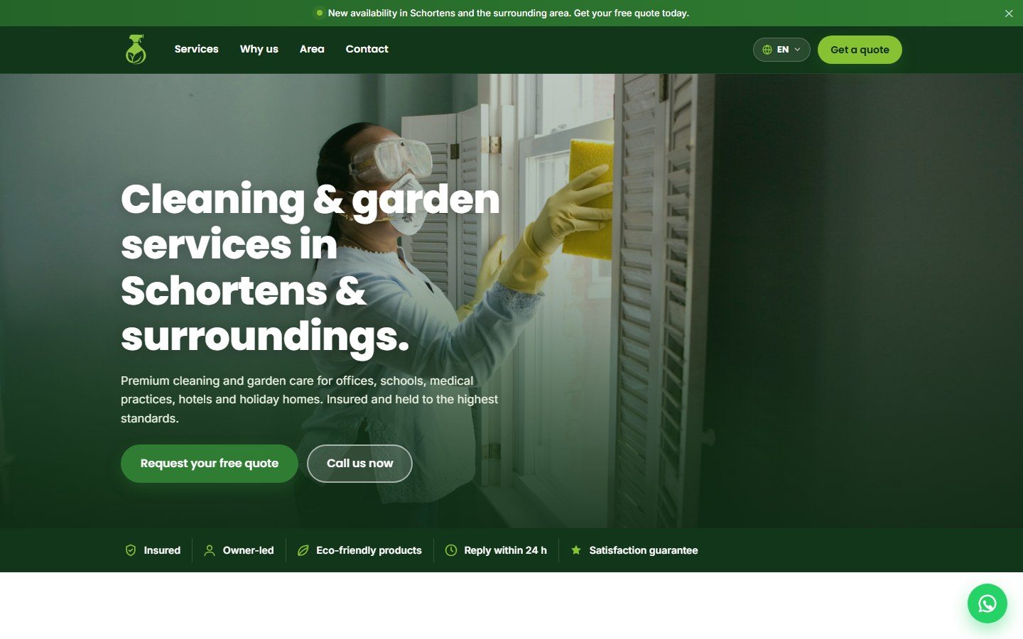 A one-person company, with no website and no reviews.