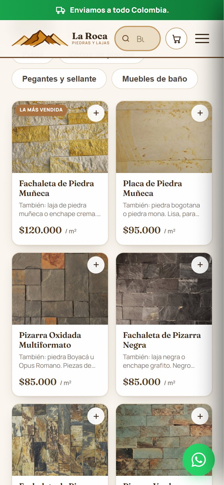 Trece fichas con título, descripción y datos estructurados propios: cada producto puede aparecer solo en Google y abrir directo.