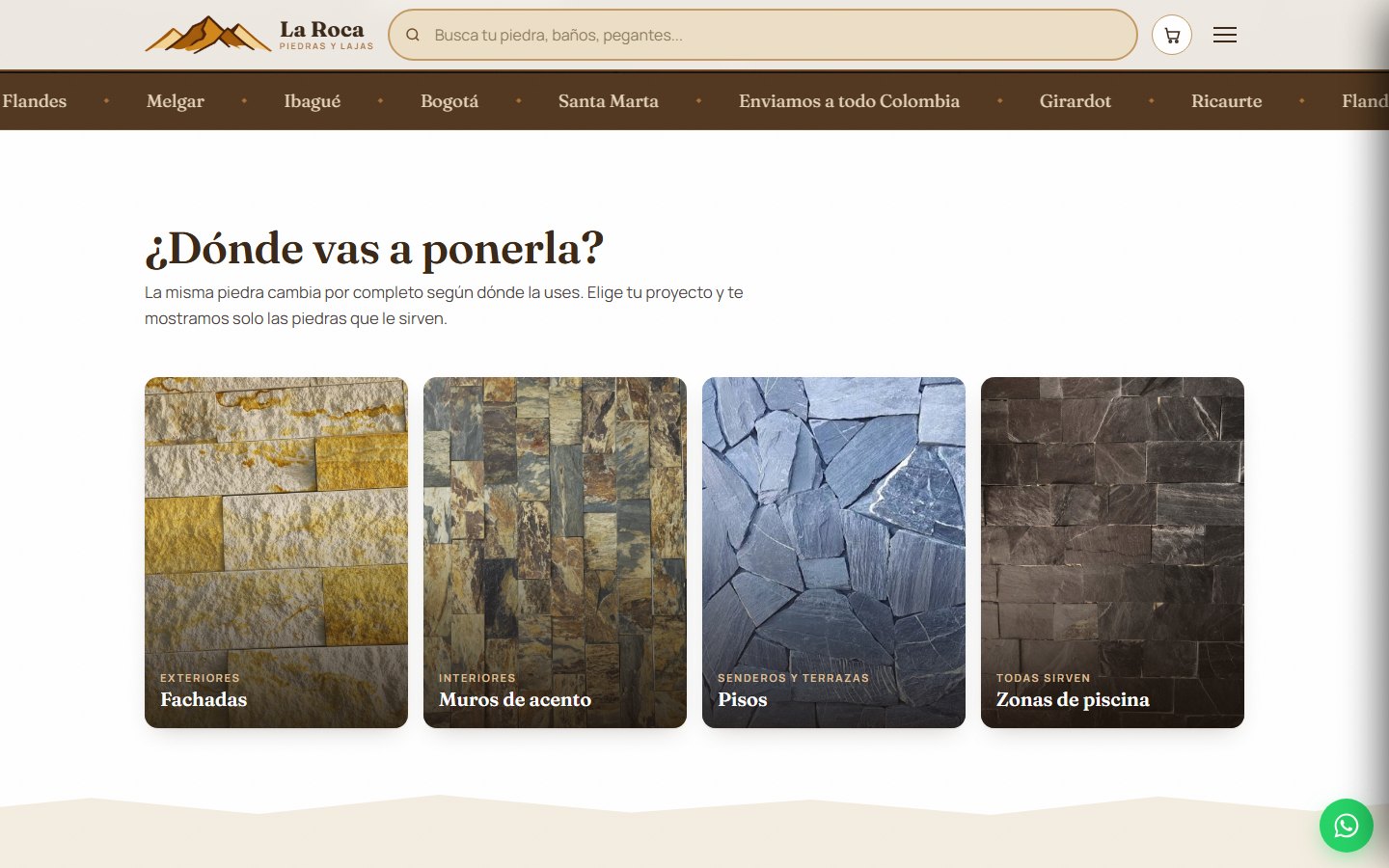 Cada página de ciudad clona el inicio completo y suma un bloque local: quien llega desde Google ve todo el sitio, no una hoja de texto.