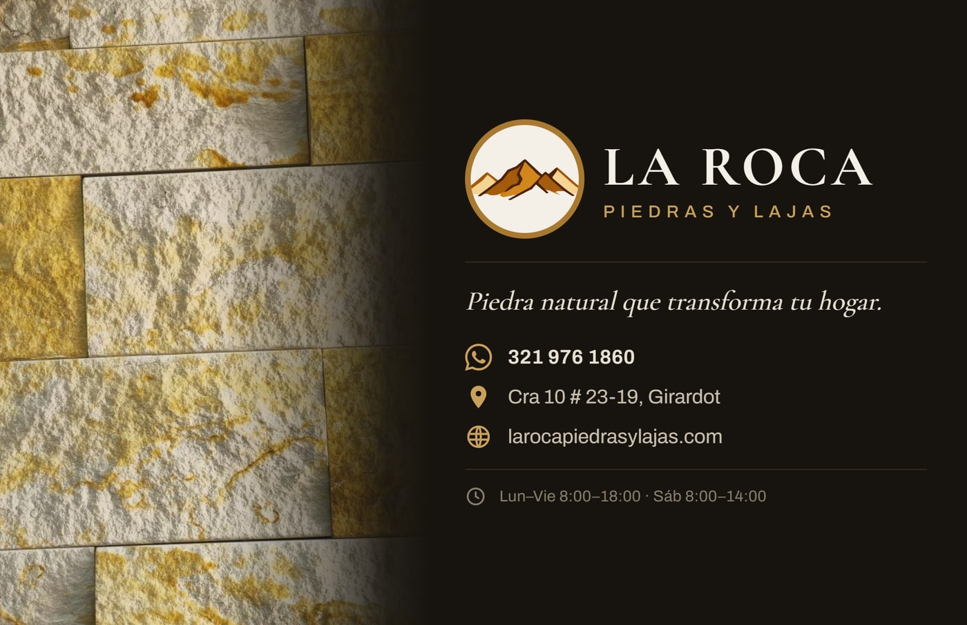 Tarjeta de La Roca, frente