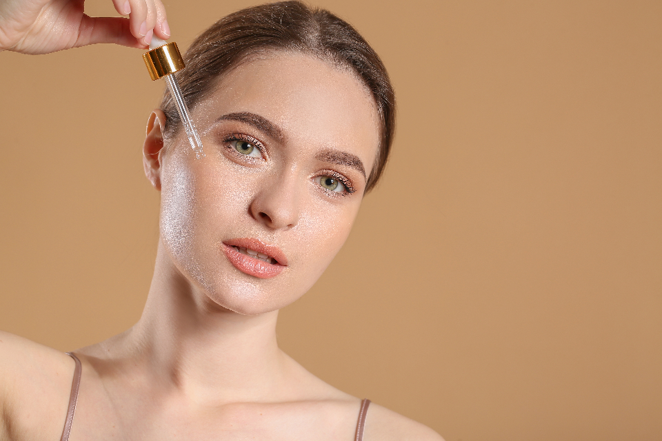 Serum applied with a dropper.